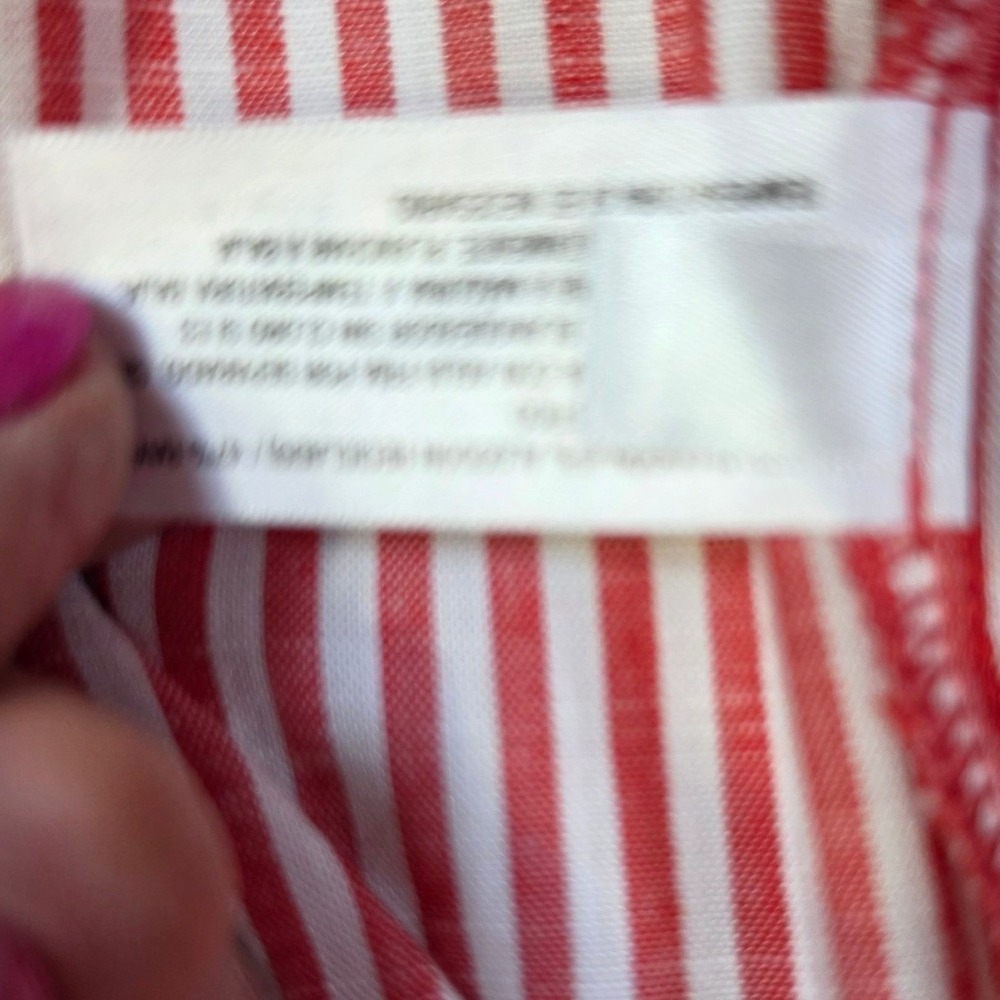 Ava & Viv Red White Striped Smocked Waist Midi Dress Plus Size 3X NWT - Picture 4 of 10